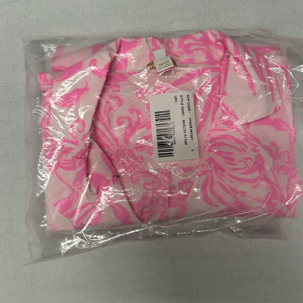 Lilly Pulitzer Pink Floral Pajama Top